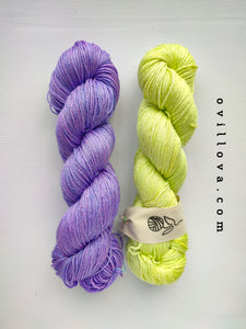 Lana 50% seda con merino Verde doncella