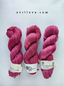 Merino y seda para tejer Magenta